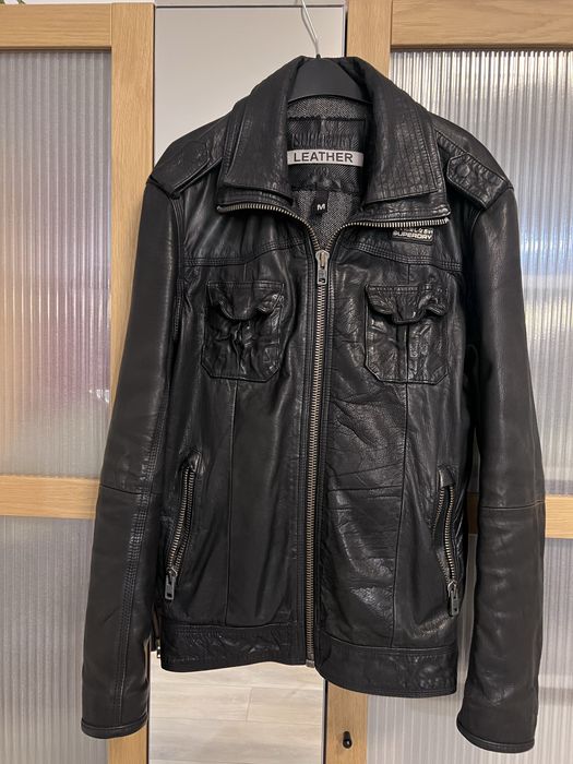 Geaca din piele naturala SUPERDRY