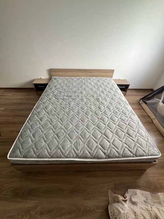 Спален комплект + нов матрак + 2 шкафа