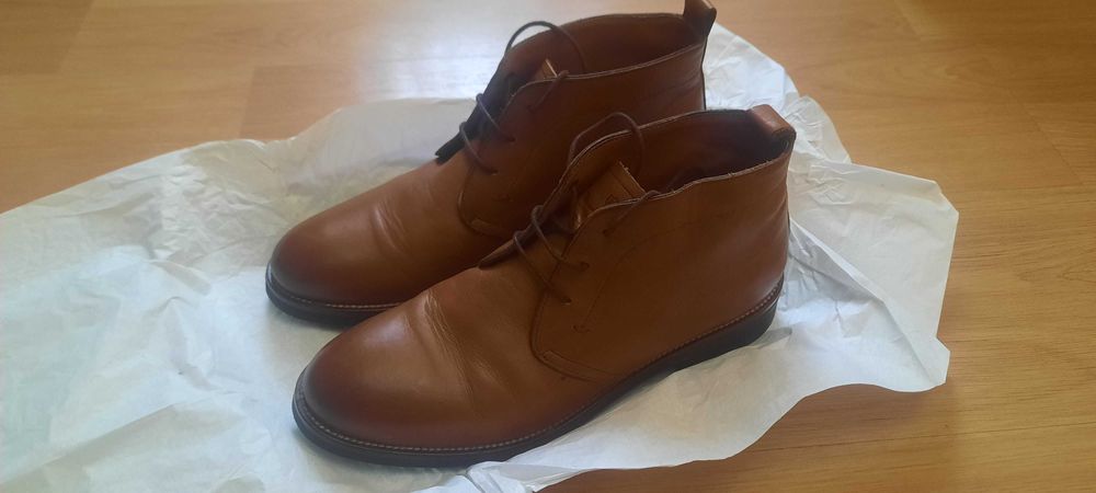 Мъжки кожени обувки - боти Massimo Dutti