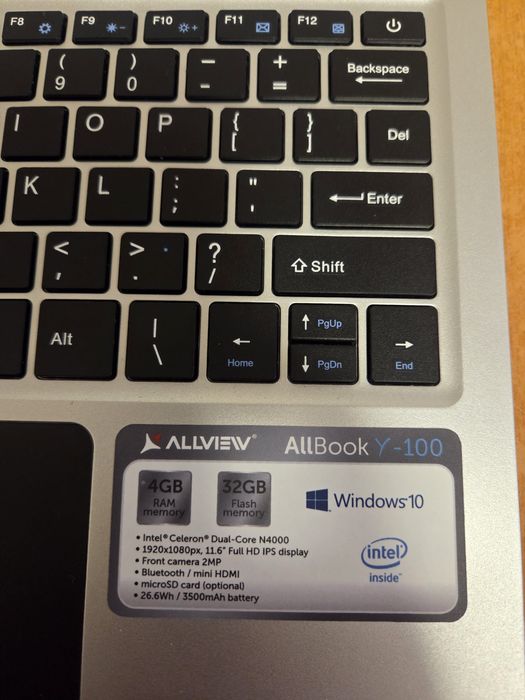 Laptop 2 in 1 Allview Allbook Y100, Intel Celeron N4000 4GB