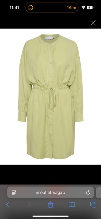 Rochie midi 38 verde fistic