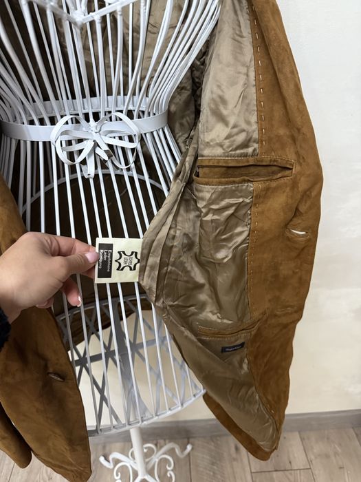 Мъжко сако естествена кожа велур л l