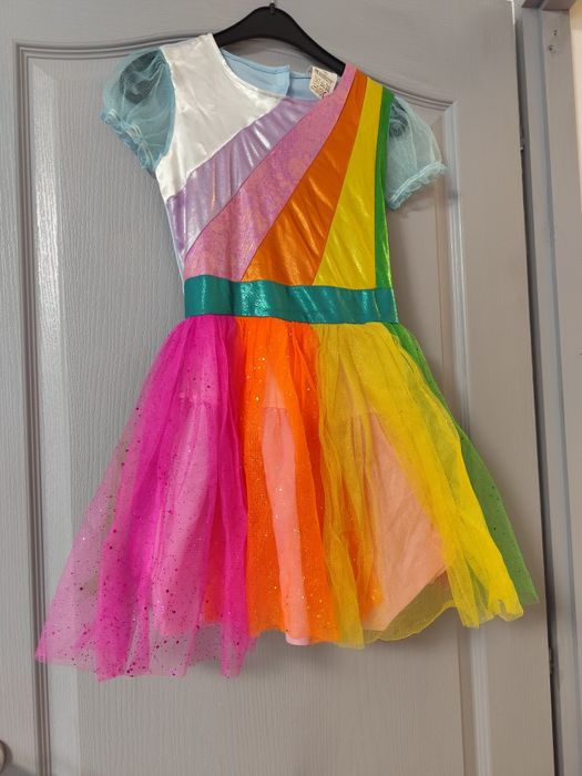 Rochie unicorn curcubeu 10 ani