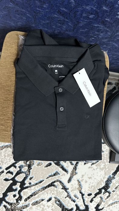 Футболка поло Calvin Klein fine rib shirt.р-L.