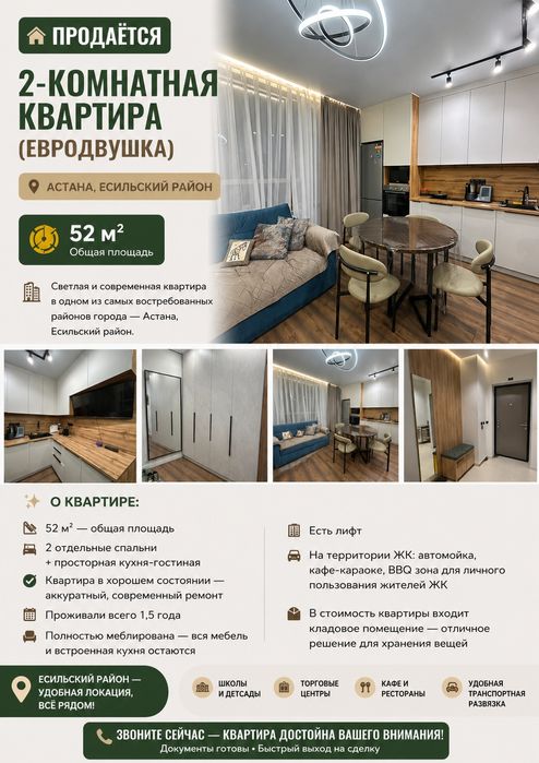 Продам 2х ком.квартиру в ЖК Айва