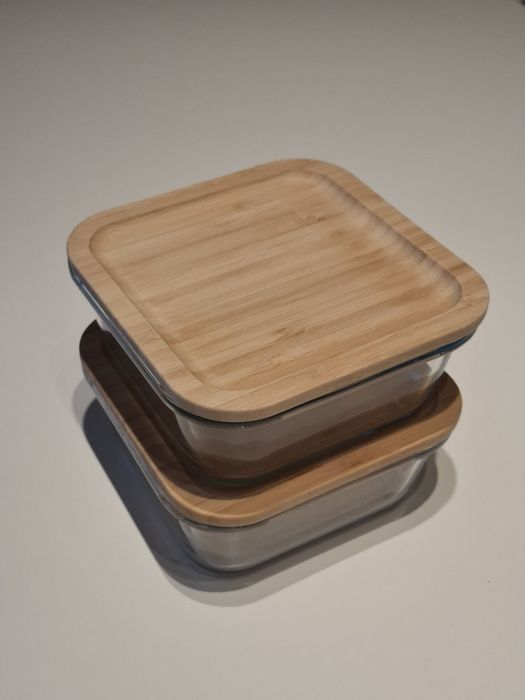 IKEA 365+ caserola din sticla cu capac de bambus (noi, fara eticheta)