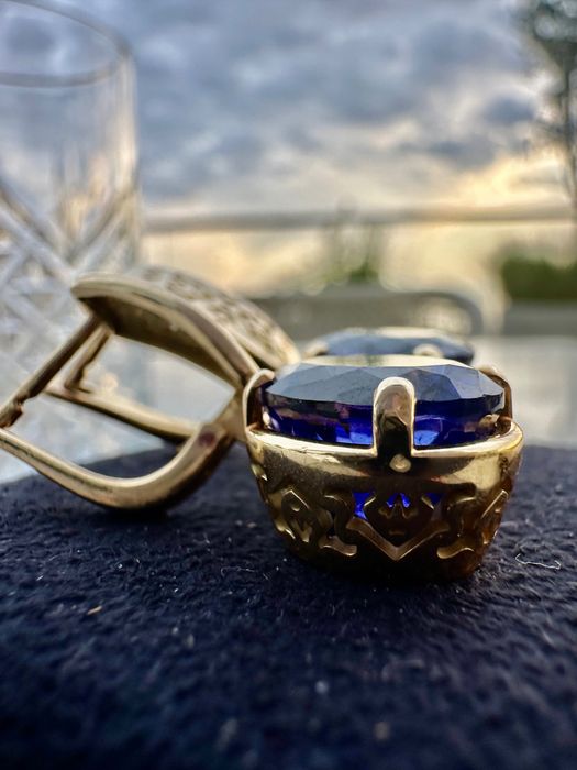 Серьги Танзанит Золото 18К