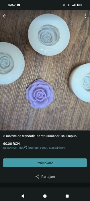 Vand matrite de silicon pentru lumanari sau sapun