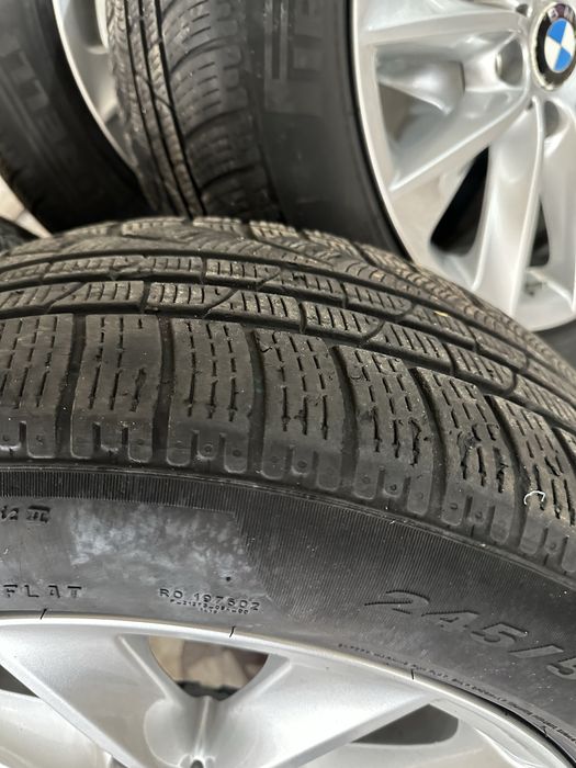 Set 4 jante originale BMW R18 + anvelope Pirelli Sottozero RunFlat 245/50 R18