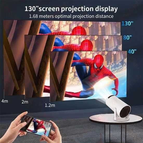 Смарт проектор HY300 PRO - Домашно кино 4K, Андроид 130 inch 170ansi