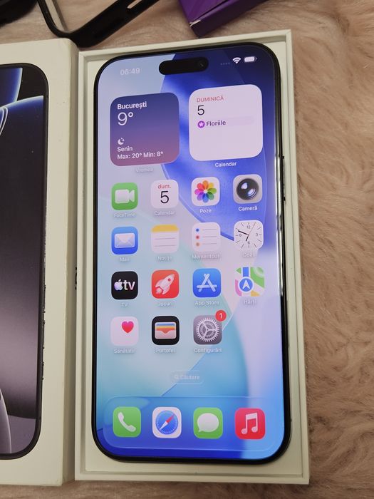 Iphone 16 pro max 256GB Black Titanium stare impecabilă Full box