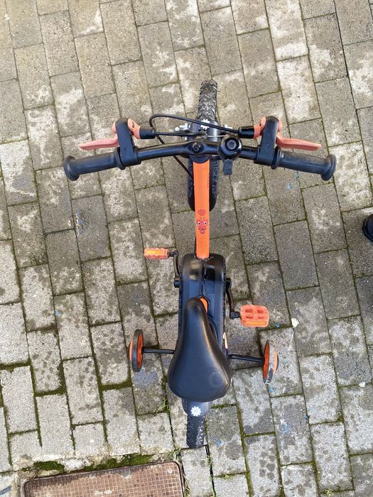 Bicicletă copii B’Twin 14” cu roți ajutătoare – stare bună