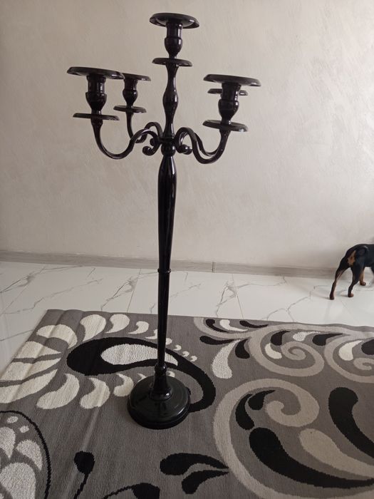 Черен пилен свещник височина 1,20 м