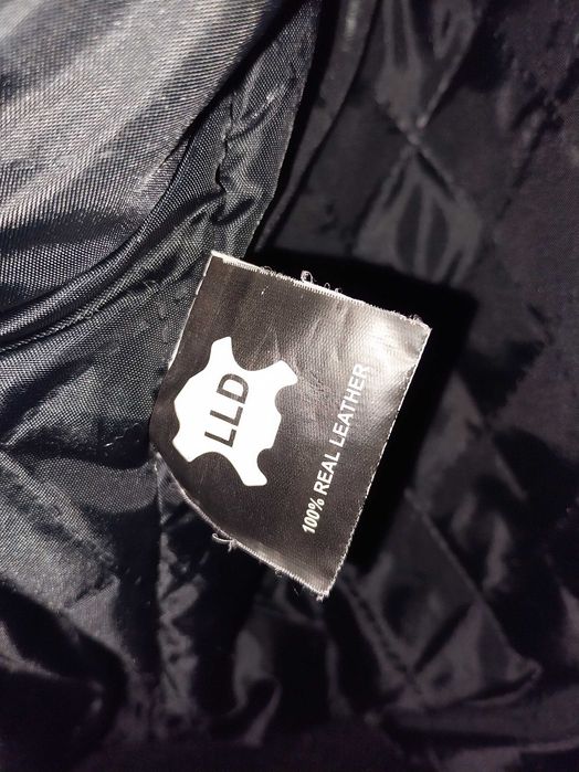 Черно яке от естествена телешка кожа XXL