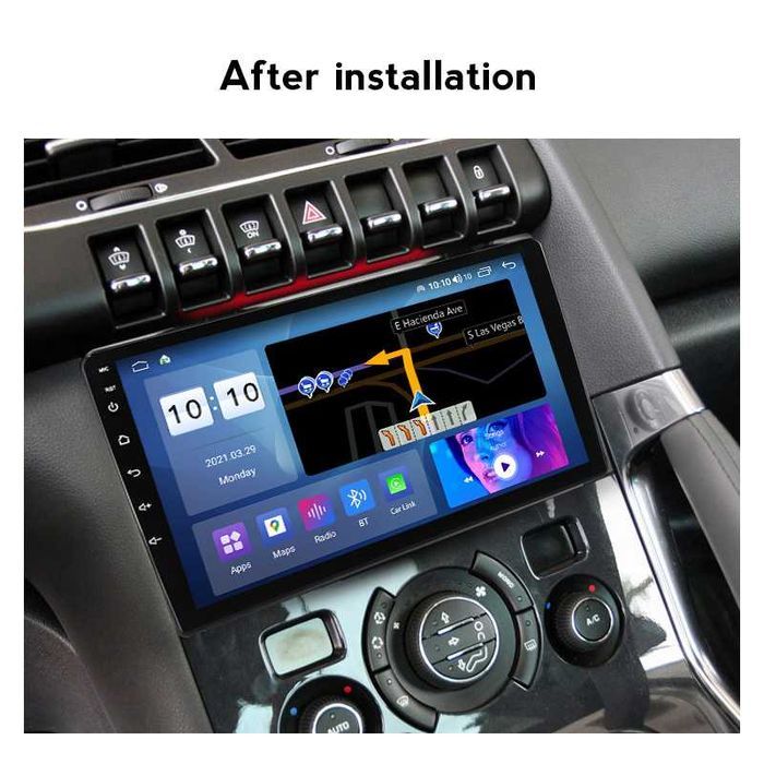 Navigatie Android 14 PEUGEOT 3008 5008 1/8 Gb Waze CarPlay + CAMERA