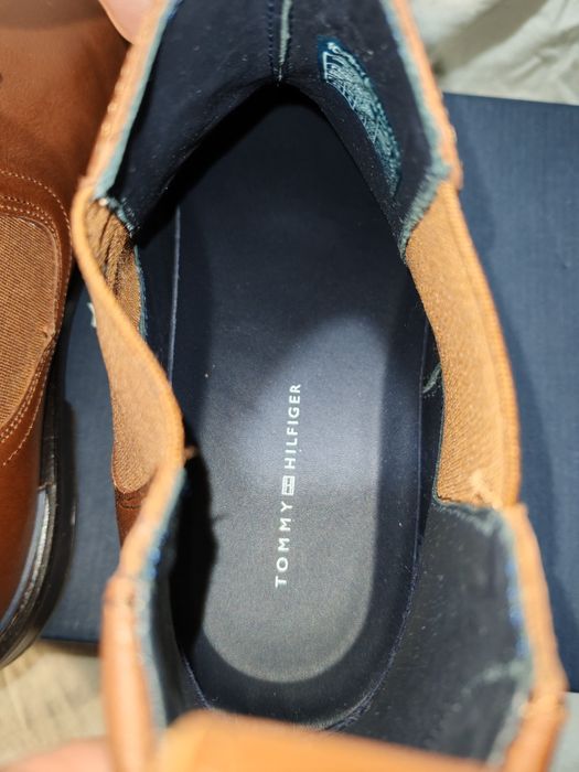 Стилни мъжки кларкове от естествена кожа TOMMY HILFIGER №43