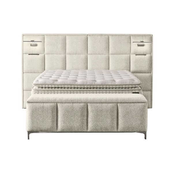 Тапицирана спалня с матрак I SLEEP 180 х 200 - шампанско 318