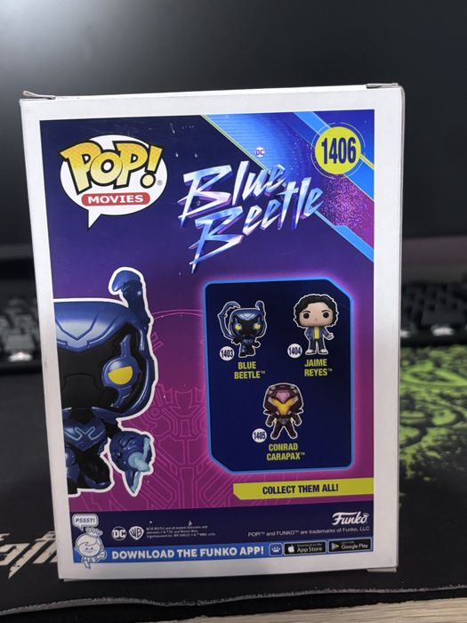 Funko Pop Blue Beetle 1406 Glows in the dark special edition