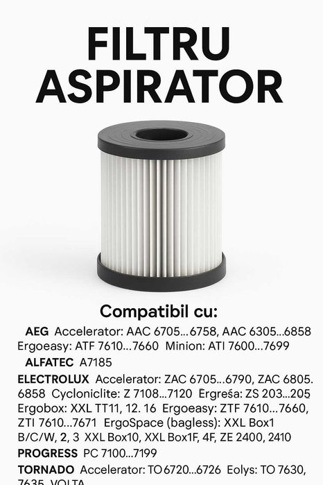 Filtru aspirator cilindric HEPA Electrolux EF75B