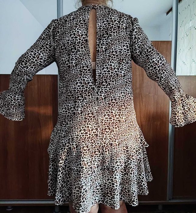 Rochie Mango , leopard print, noua, fara eticheta , L(42)