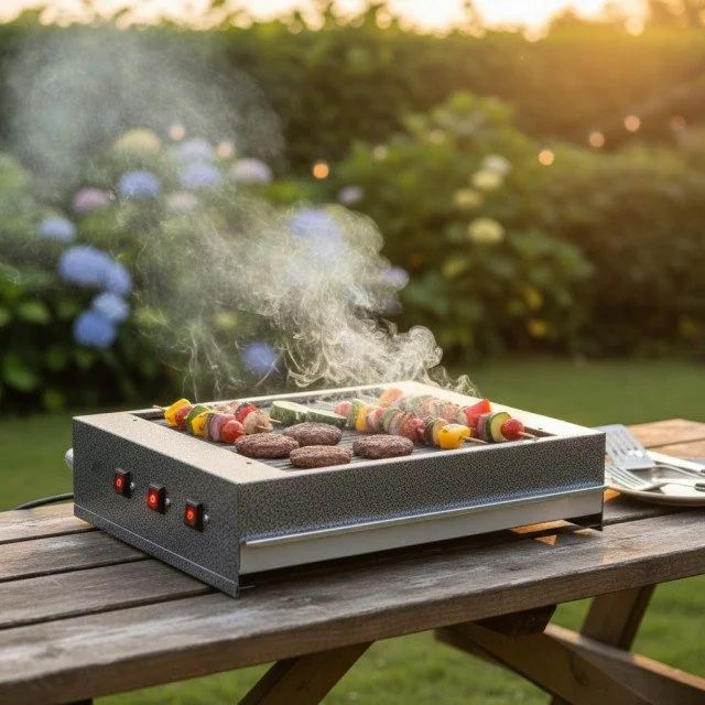 Нова електрическа скара Аида 3000W с три ключа монофазна