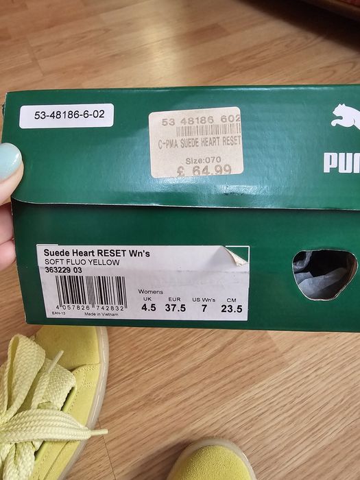 Puma suede heart marimea 37.5