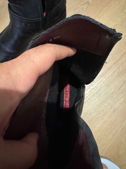 Ghete barbatesti Domeno din piele, negre, marimea 42