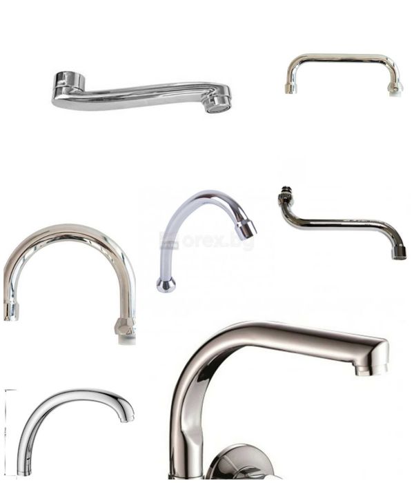 Стоящ смесител ретро с твърда и с гъвкава лебедка-чучур