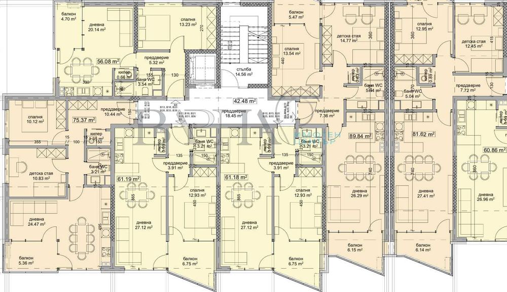 Двустаен апартамент на Траката