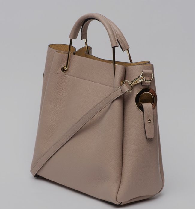 Geanta de piele cu bareta de umar,Chiara Canotti