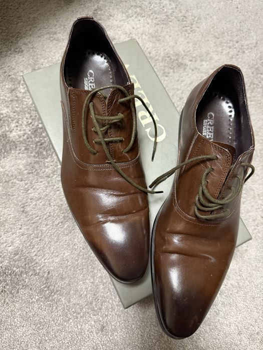 Pantofi piele naturala Creev Brown 41