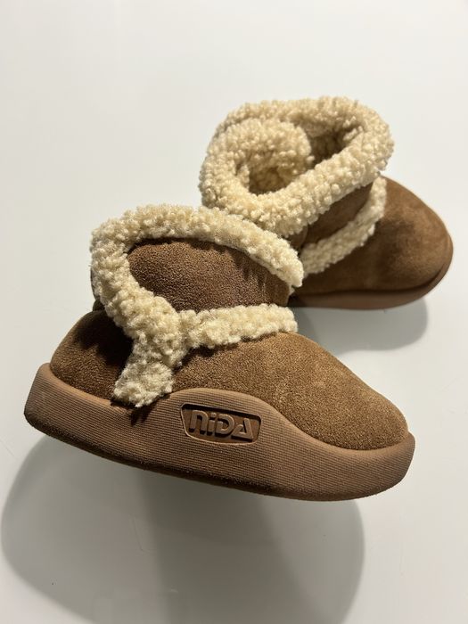 Детски Боти с велкро закопчаване - кафяви