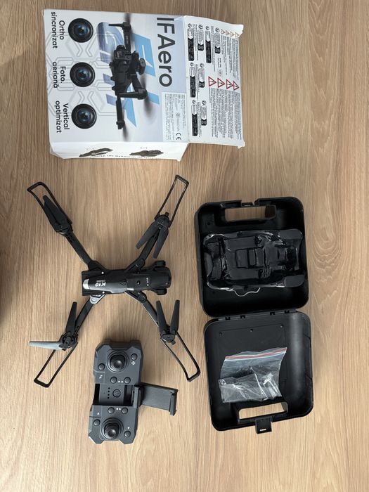 Dronă pliabilă K10 Max (IFAero) cu cameră HD, senzori evitare obstacole, telecomandă și cutie transport