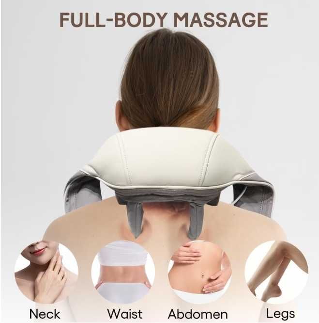 Aparat pentru Masaj Cervical, Hands-Free, Functie Incalzire