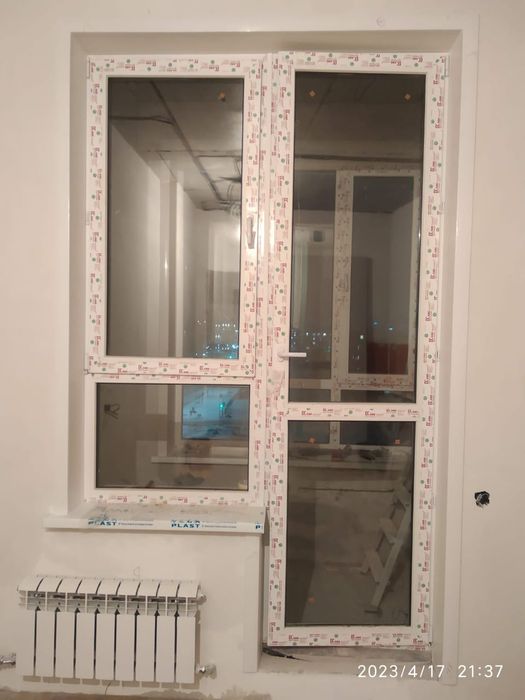 Установка откосов Пластик