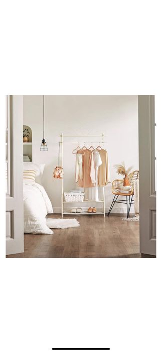 Suport umerase/haine, metalic, sina de agatat, doua rafturi 92x41