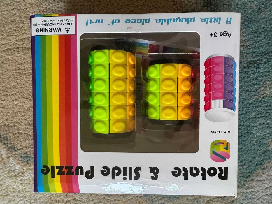 Jucărie senzorială Pop It rotativă Montessori — set 2 bucăți, nou