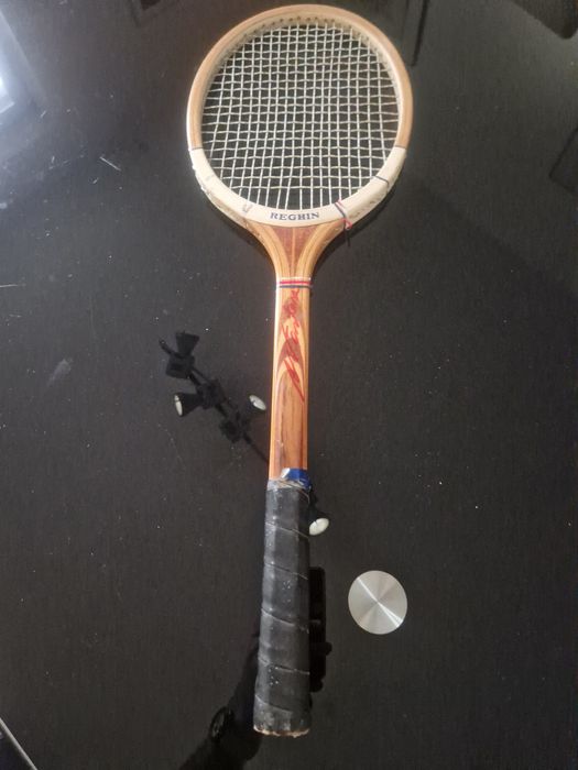 Racheta tenis cu dublu autograf original Adrian Nastase