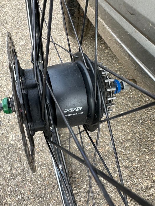 Roată bicicletă28’  cu disk pe curea Nexus Shimano viteze butuc