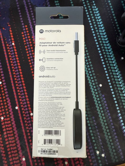 Адаптер Motorola Wireless Car Adapter for Android Auto