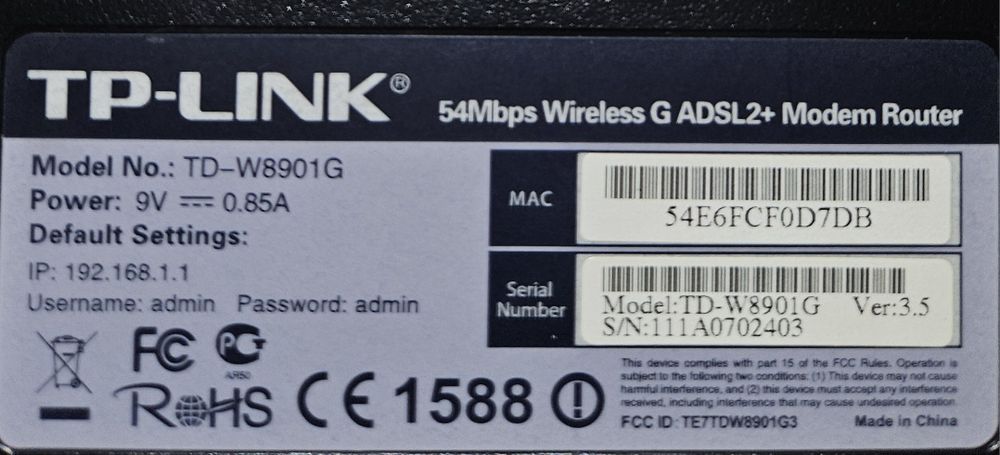 Модем TP-Link TD-W8901G