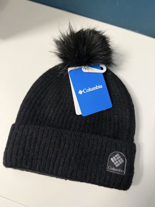 Columbia Winter Blur caciula cu ciucure neagra noua marime Os