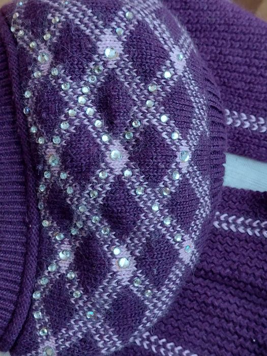 Зимний берет + шарф