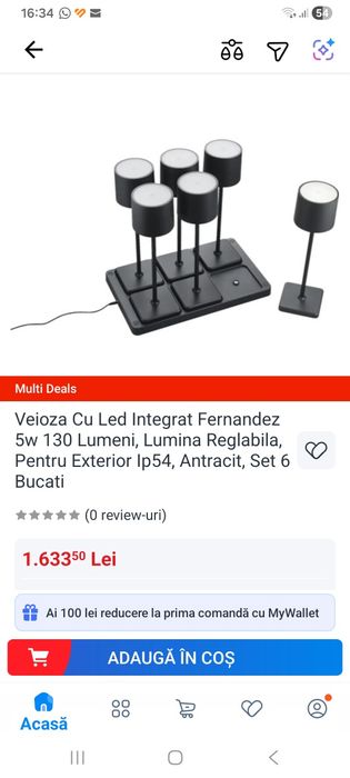 Lampi terasă cu încărcare