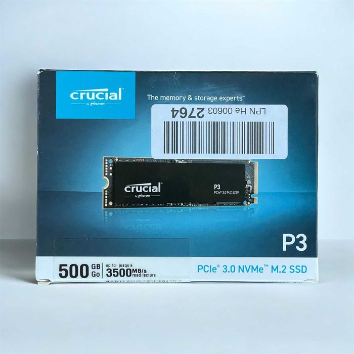 Crucial SSD P3 500GB M.2 2280 PCIE Gen3.0