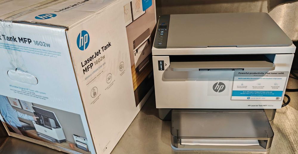 Евтин печат * HP LaserJet Tank MFP 1602w Wi‑Fi, , 22 с/м, 100% тонер
