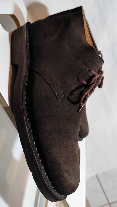 Ghete derby 43 chukka Aequus piele naturala moale suede