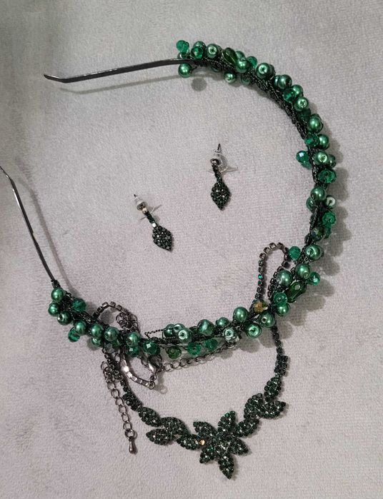 Диадема , колие + обици