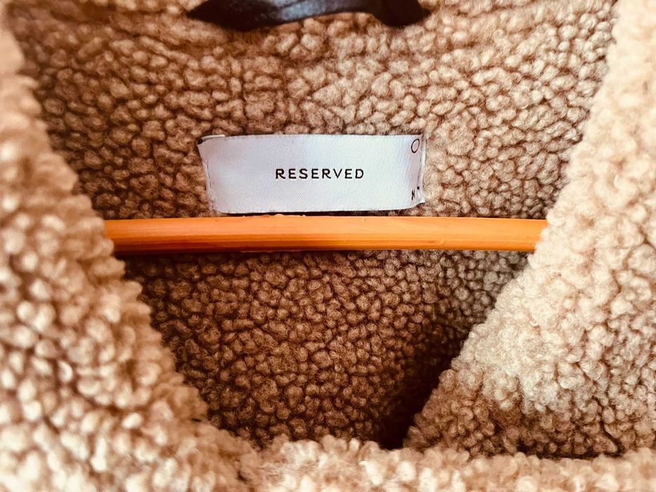 Haina de iarnă, piele si blana sintetica, Reserved, mar. M, femei