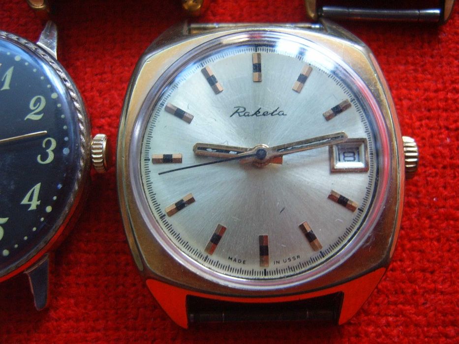 Raketa Ракета мъжки ръчни позлатени часовници СССР
